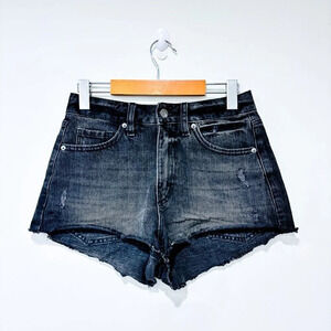 DYNAMITE‎ Black distressed denim shorts | Paige high-waist cutoffs | Size 25 *